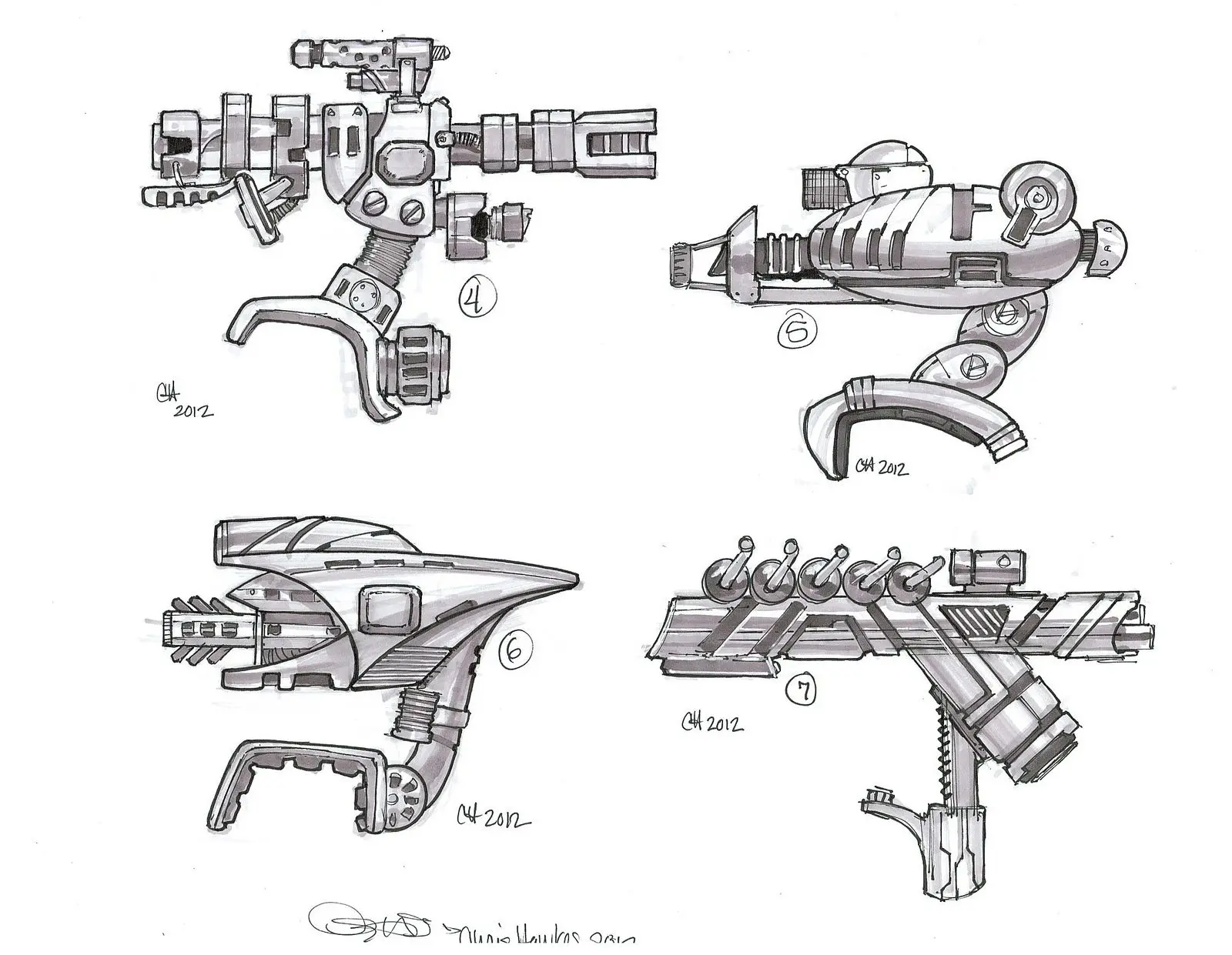 Drawn by hand